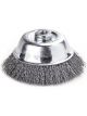Lessmann Cup Brush Dia 100mm Steel Wire STA Crimped 0.35mm Thread M14