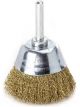 Lessmann Surface Brush with 6mm Shank Dia 50mm Brass Wire MES Crimped