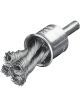 Lessmann Knot End Brush 6mm Shank 19mm 4 knots Steel Wire Straight