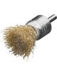 Lessmann End Brush w/6mm Shank 23mm Steel Wire STM Crimped 0.25mm