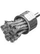 Lessmann Knot End Brush 6mm Shank 29mm 12 Knots Steel Wire Straight