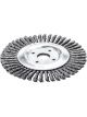 Lessmann Knot Wheel Brush 115x6mm 32 Z Steel Wire STH Bore 22.2mm