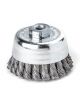 Lessmann Knot Cup Brush 75mm 20 Knots Steel Wire STH Straight 0.35mm