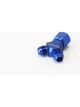 Aeroflow Y-Block Female Swivel -10AN Inlet to 2 x -8AN Outlets Blue  AF931-10-08