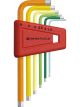 PB Swiss Rainbow 6 Pc Metric Hex Key Set 1.5-5mm