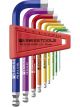 PB Swiss Rainbow 9 Pc Metric Ball End Hex Key Set 1.5-10mm