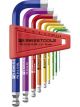 PB Swiss RainBow Hex Key L-Wrench 9pc Set Ball-Point