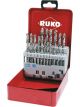 Ruko Twist Drill Set DIN 338 Type N HSS-G In Steel Case 21 Pc