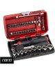 Sidchrome 38 Pc 1/4in Nano Drive Socket & Tool Set w/Rotator Ratchet