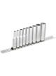 Unior 188H6LP9 9 Piece Socket Set 1/4in Long Type on Rail