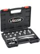 Vigor 18 Piece 3/8in Drive Socket Set Super Flat