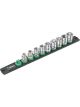 Wera Magnetic Socket Rail B 4 Zyklop Socket Set 3/8in Drive 9 Pc
