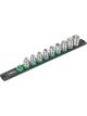 Wera Magnetic Socket Rail B Imperial 1 Zyklop Socket Set 3/8in 9 Pc