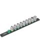 Wera Magnetic Socket Rail C Deep 1 Socket Set 1/2in Drive 6 Pc