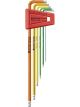 PB Swiss Rainbow 6 Pc Metric Long Ball End Hex Key Set 1.5-5mm