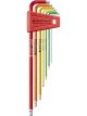 PB Swiss Rainbow 7 Pc Metric Long Ball End Hex Key Set 1.5-6mm