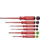 PB Swiss 6 Pc Slotted & Pozidriv Classic VDE Slim Screwdriver Set