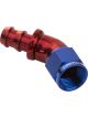 Proflow 45 Degree Hose End 5/16in Barb to Female -06AN Red/Blue