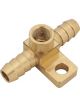 Proflow Billet Brass T Mounting Block 3/8in Barbs 1/8in NPT Female Port