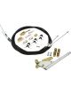 Proflow Universal Emergency Hand Brake Kit Floor Mount Chrome Kit