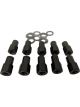 Street Pro Wheel Lug Nut Kit Black Length 1.46 1/2 .700
