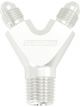 Aeroflow Y Block Adapter Silver 1 Male 1/4in NPT to 2 Male -3AN