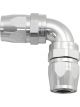 Aeroflow 853 Series Cutter 90 Deg Dual Hose Ends -12AN Silver