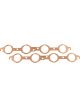 Aeroflow Round Port Copper Embossed Exhaust Gaskets Fits GM LS