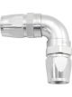 Aeroflow 590 Series PTFE 90 Degree Dual Hose Ends -20AN Silver