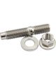 Aeroflow M10 x 1.25mm Titanium Stud Hex Nut and Washer Kit