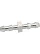 Aeroflow Male to Male 4mm (5/32in) Barb Push Lock Adapter Silver