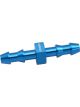 Aeroflow Male to Male 5mm (3/16in) Barb Push Lock Adapter Blue Finish