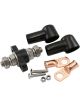 Aeroflow Single Black Electrical Terminal Bulkhead M10 Stud