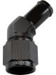 Aeroflow 45 Degree Hose Barb 5/8in to -10AN Black Finish