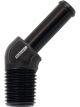 Aeroflow Male NPT to Barb 45 Deg Adapter 1/4in to 5/16in Black
