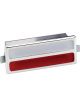 Billet Specialties Rectangle Door Light -Polished w/ Red/Clear Lens