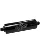 System One Long Billet In-Line Fuel Filter Black -12AN Ends
