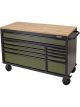 Draper Tools Bunker Workbench Roller Tool Cabinet 10 Drawer 56in Green