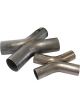 Aeroflow Stainless Steel Exhaust X-Pipe 2-1/2 Inch O.D, 45 Degree