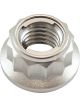Aeroflow M10 x 1.25mm Titanium 12 Point Locking Nut Natural Finish