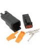 Aeroflow WeatherTight DTM 2 PinConnector Black Connector Fits 20AWG