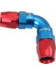 Aeroflow 590 Series PTFE 90 Deg Dual Hose Ends -6AN Blue/Red
