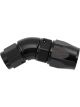 Aeroflow 45 Deg Stepped Hose End -6AN to -8 Hose Black