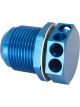 Aeroflow Bolt In Breather Bulkhead -16 Blue Finish