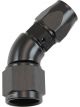 Aeroflow 45 Deg Stepped Hose End -8AN to -8 Hose Black
