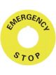 Baxters Label Emergency Stop Fits Kissling E-Stop Range 30mm