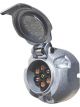 Erich Jaeger Trailer Socket 7P Large Round Metal Body With Internal