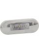 LV LED Red Marker Lamp 12/24V Clear Lens Polished Stainless