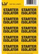 LV Label Starter Isolator Yellow 60X30mm [10 Pcs Per Sheet]