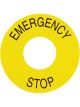 LV Emergency Stop Switch Decal 22mm Inside Diameter